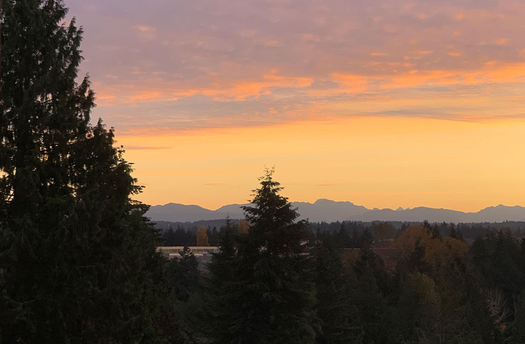 view of the Cascade Mountains